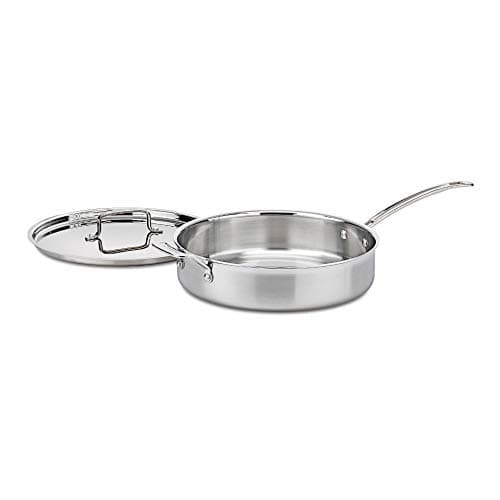 Cuisinart MultiClad Pro 5.5-Quart Sauté Pan with Helper and Cover, product photograph from the Amazon listing.