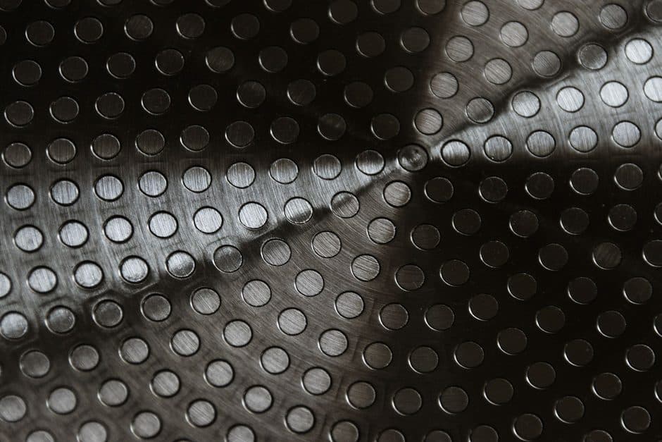 A close view of brushed metal layers.