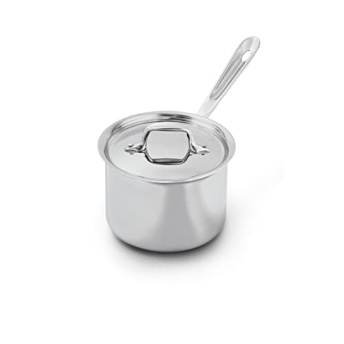 All-Clad D3 Stainless Saucepan, product photograph from the Amazon listing.