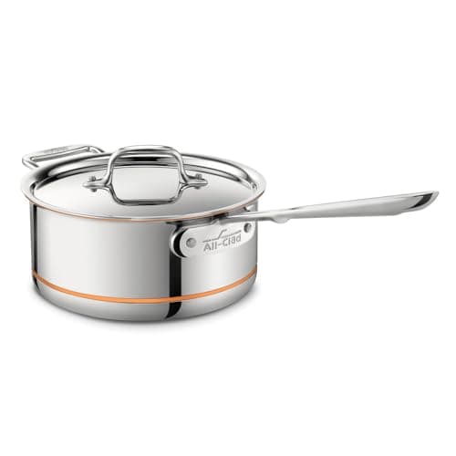 All-Clad Copper Core Stainless Saucepan, product photograph from the Amazon listing.