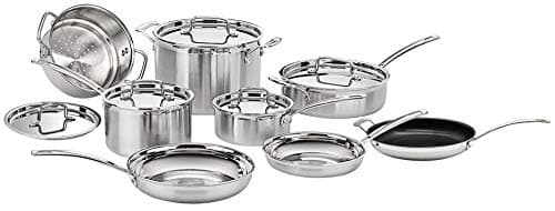 Cuisinart MultiClad Pro Cookware Set, product photograph from the Amazon listing.