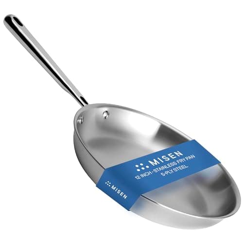 Misen 5-Ply Stainless Skillet, product photograph from the Amazon listing.