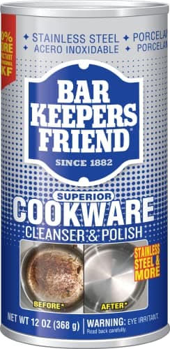 Bar Keepers Friend Cookware Cleanser, product photograph from the Amazon listing.